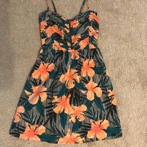 Pretty floral pattern summer dress